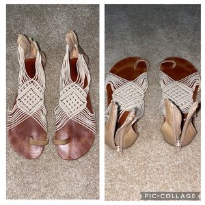 Brown/Cream Sandals